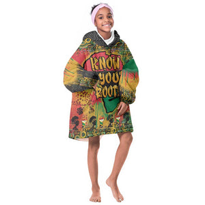 Africa Map Graffiti Kid Wearable Blanket Hoodie Know You Roots Art Style