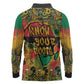 Africa Map Graffiti Long Sleeve Polo Shirt Know You Roots Art Style