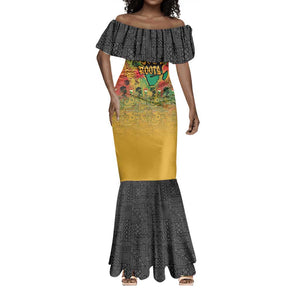 Africa Map Graffiti Mermaid Dress Know You Roots Art Style