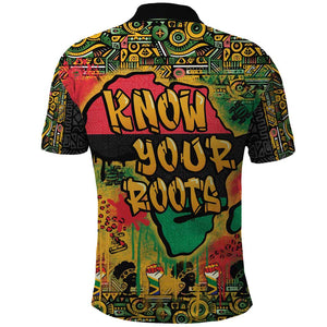 Africa Map Graffiti Polo Shirt Know You Roots Art Style