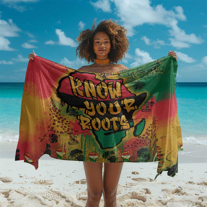 Africa Map Graffiti Sarong Know You Roots Art Style