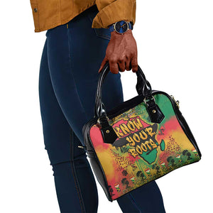 Africa Map Graffiti Shoulder Handbag Know You Roots Art Style