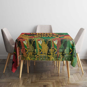 Africa Map Graffiti Tablecloth Know You Roots Art Style