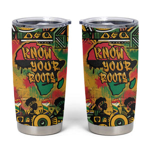 Africa Map Graffiti Tumbler Cup Know You Roots Art Style