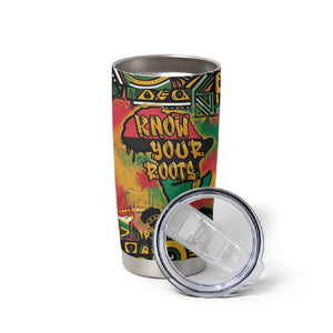 Africa Map Graffiti Tumbler Cup Know You Roots Art Style