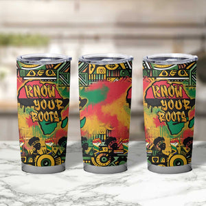 Africa Map Graffiti Tumbler Cup Know You Roots Art Style