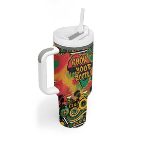 Africa Map Graffiti Tumbler With Handle Know You Roots Art Style