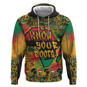 Africa Map Graffiti Zip Hoodie Know You Roots Art Style