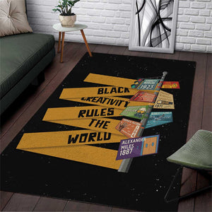 African Creativity Area Rug Black Creativity Rules The World