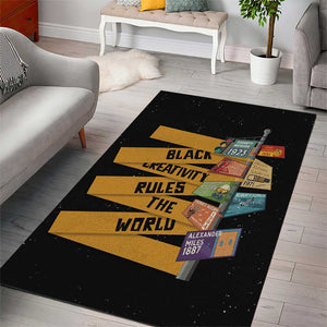 African Creativity Area Rug Black Creativity Rules The World