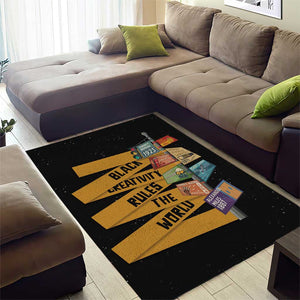 African Creativity Area Rug Black Creativity Rules The World