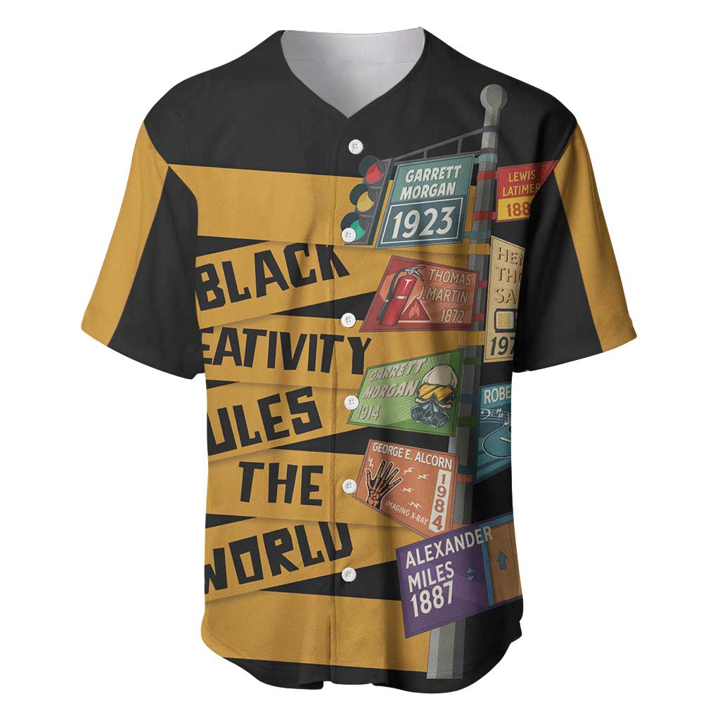 African Creativity Baseball Jersey Black Creativity Rules The World