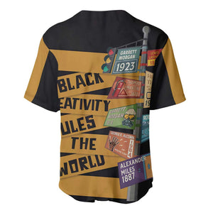 African Creativity Baseball Jersey Black Creativity Rules The World