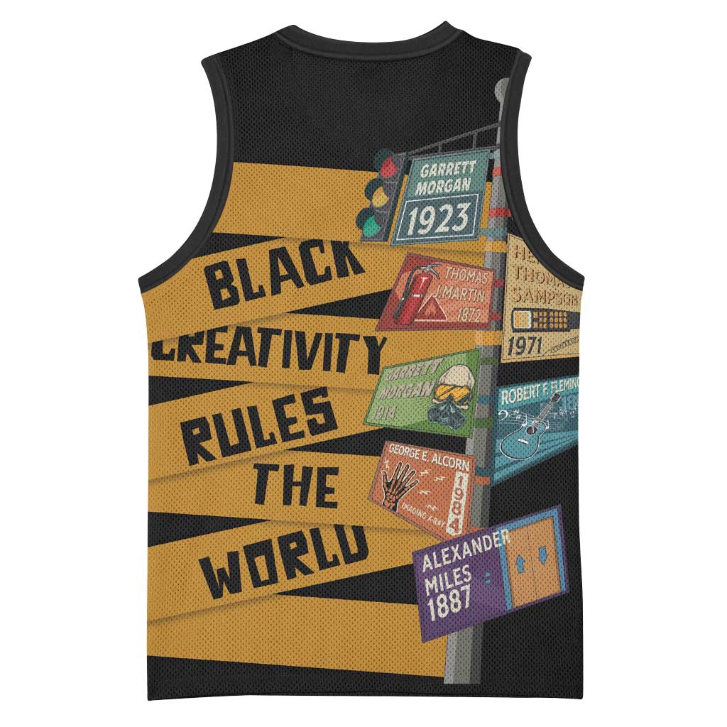 African Creativity Basketball Jersey Black Creativity Rules The World DT03