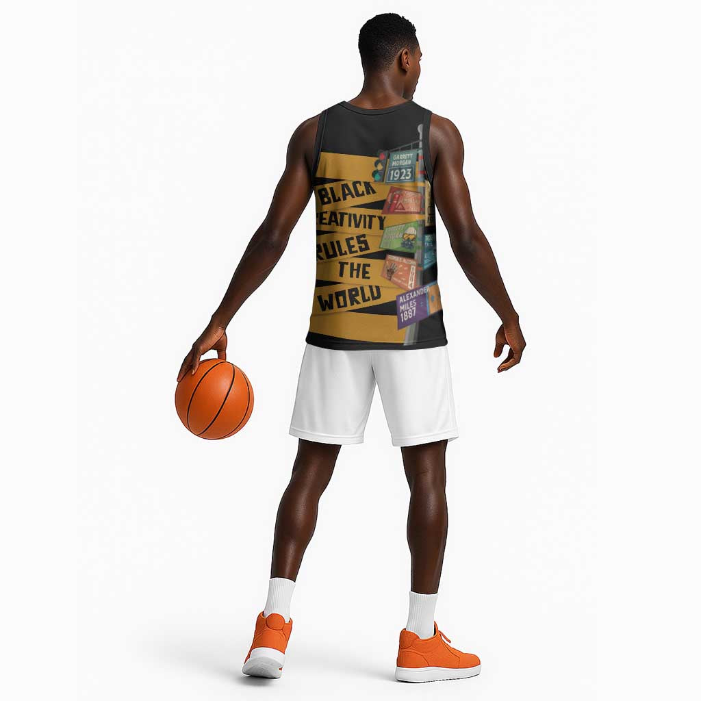African Creativity Basketball Jersey Black Creativity Rules The World DT03