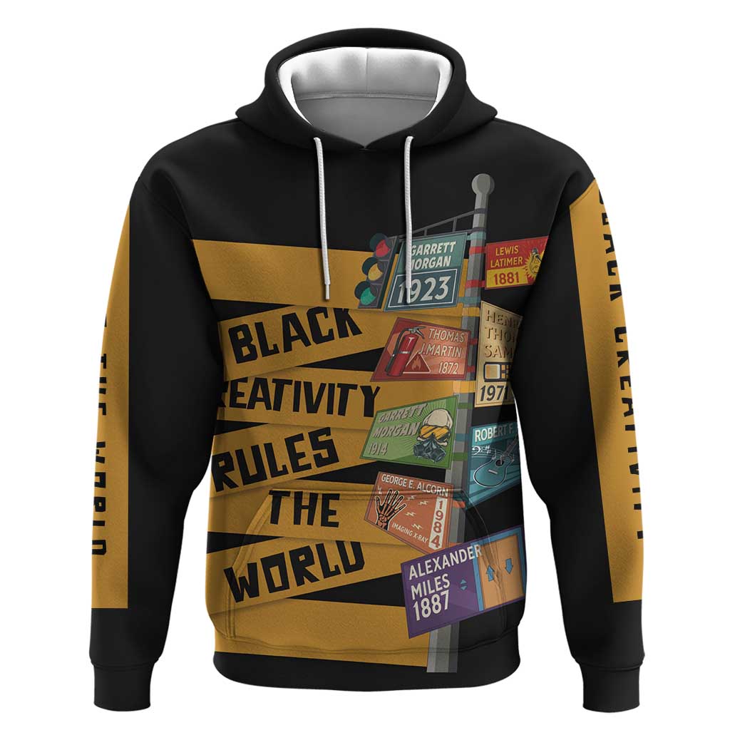 African Creativity Hoodie Black Creativity Rules The World