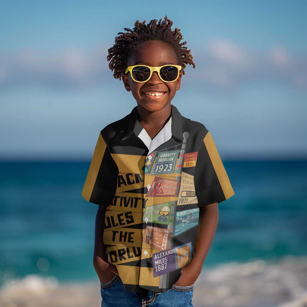 African Creativity Kid Hawaiian Shirt Black Creativity Rules The World