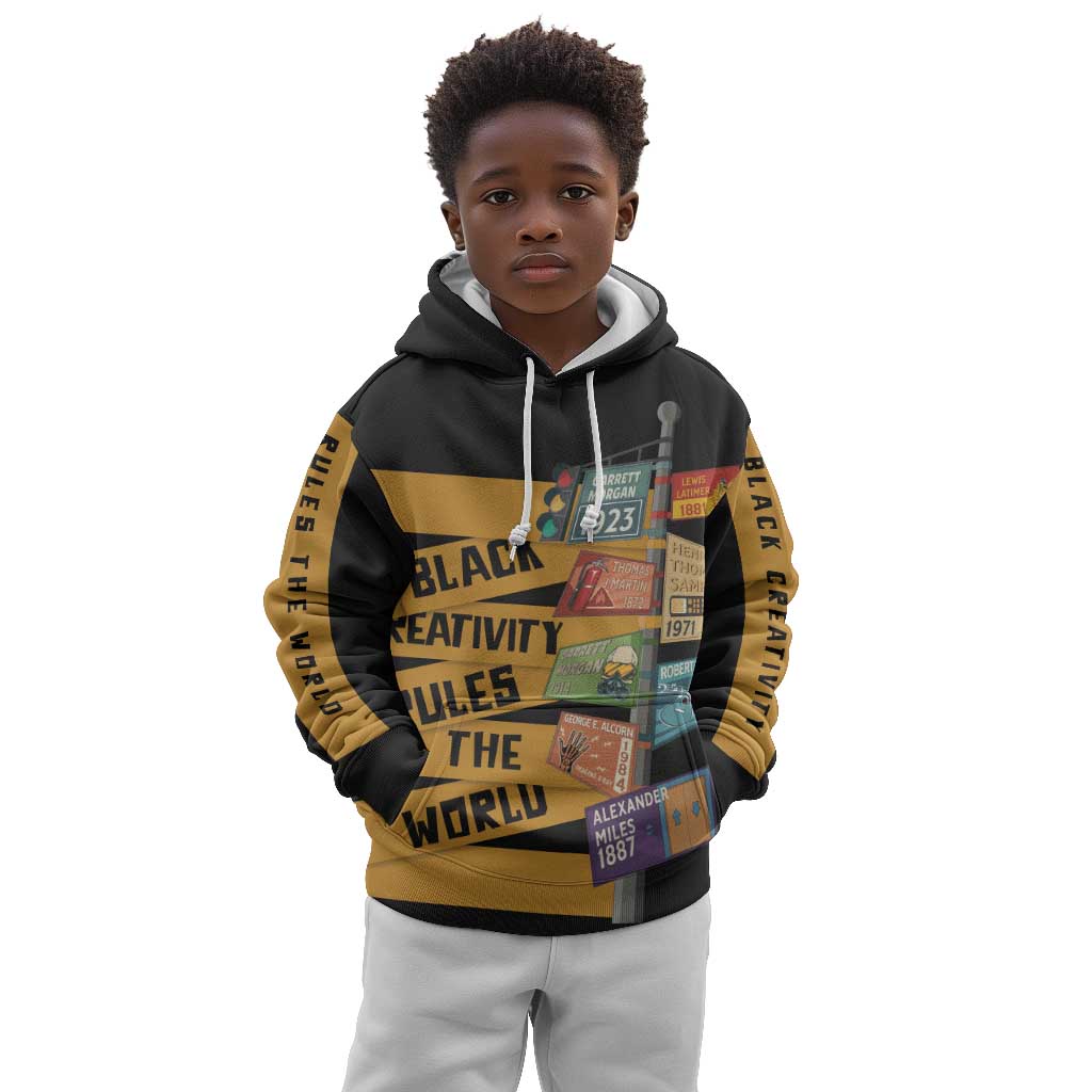 African Creativity Kid Hoodie Black Creativity Rules The World