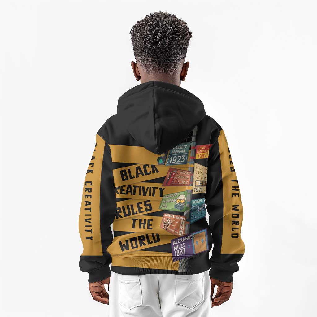 African Creativity Kid Hoodie Black Creativity Rules The World