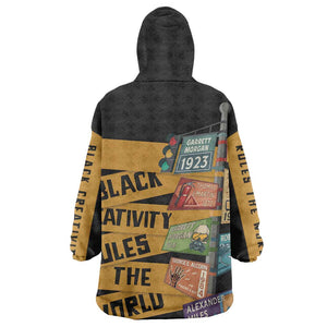 African Creativity Kid Wearable Blanket Hoodie Black Creativity Rules The World