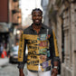 African Creativity Long Sleeve Button Shirt Black Creativity Rules The World