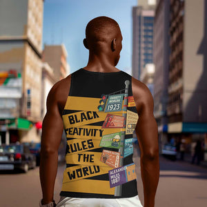 African Creativity Men Tank Top Black Creativity Rules The World