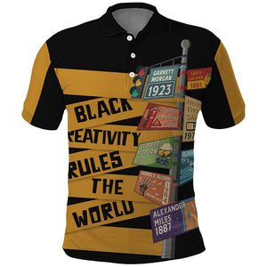 African Creativity Polo Shirt Black Creativity Rules The World