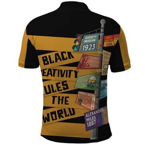 African Creativity Polo Shirt Black Creativity Rules The World