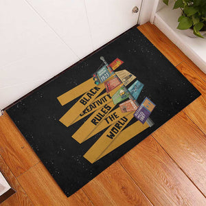 African Creativity Rubber Doormat Black Creativity Rules The World