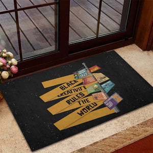 African Creativity Rubber Doormat Black Creativity Rules The World