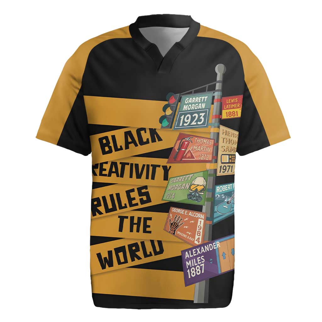 African Creativity Rugby Jersey Black Creativity Rules The World