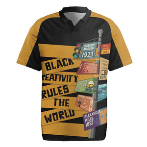 African Creativity Rugby Jersey Black Creativity Rules The World