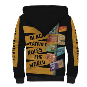 African Creativity Sherpa Hoodie Black Creativity Rules The World