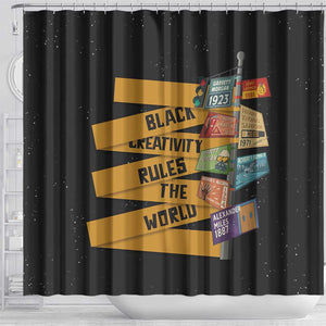 African Creativity Shower Curtain Black Creativity Rules The World