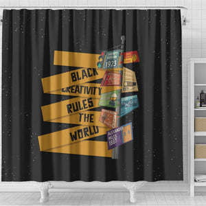 African Creativity Shower Curtain Black Creativity Rules The World