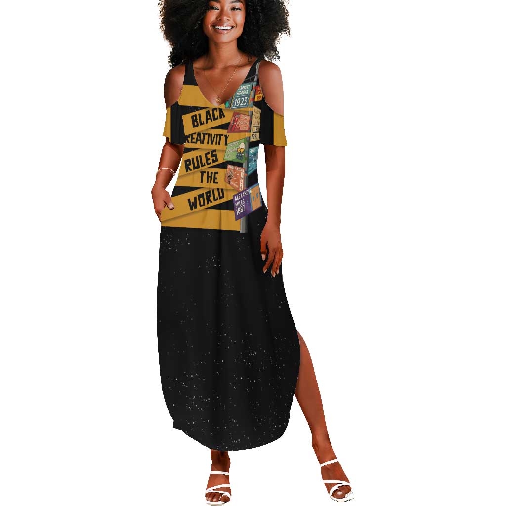 African Creativity Summer Maxi Dress Black Creativity Rules The World