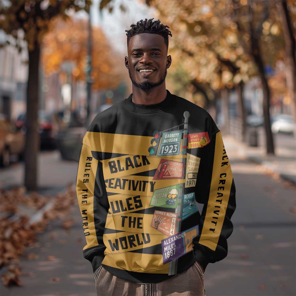 African Creativity Sweatshirt Black Creativity Rules The World