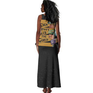 African Creativity Tank Maxi Dress Black Creativity Rules The World