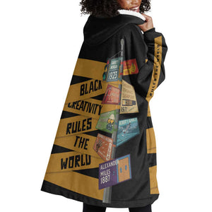 African Creativity Wearable Blanket Hoodie Black Creativity Rules The World