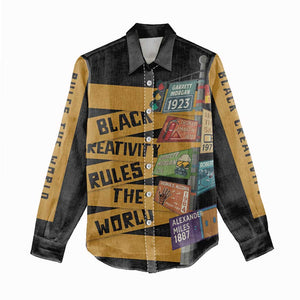 African Creativity Women Casual Shirt Black Creativity Rules The World