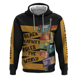 African Creativity Zip Hoodie Black Creativity Rules The World