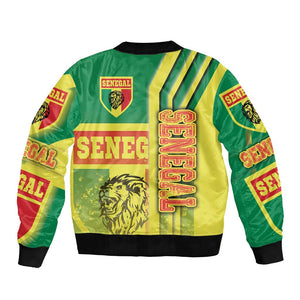 Senegal Soccer Bomber Jacket Lions of Teranga Football - Road To Champion