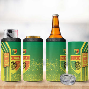 Senegal Soccer 4 in 1 Can Cooler Tumbler Lions of Teranga Football - Road To Champion
