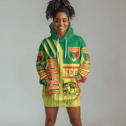Senegal Soccer Hoodie Dress Lions of Teranga Football - Road To Champion