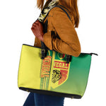 Senegal Soccer Leather Tote Bag Lions of Teranga Football - Road To Champion