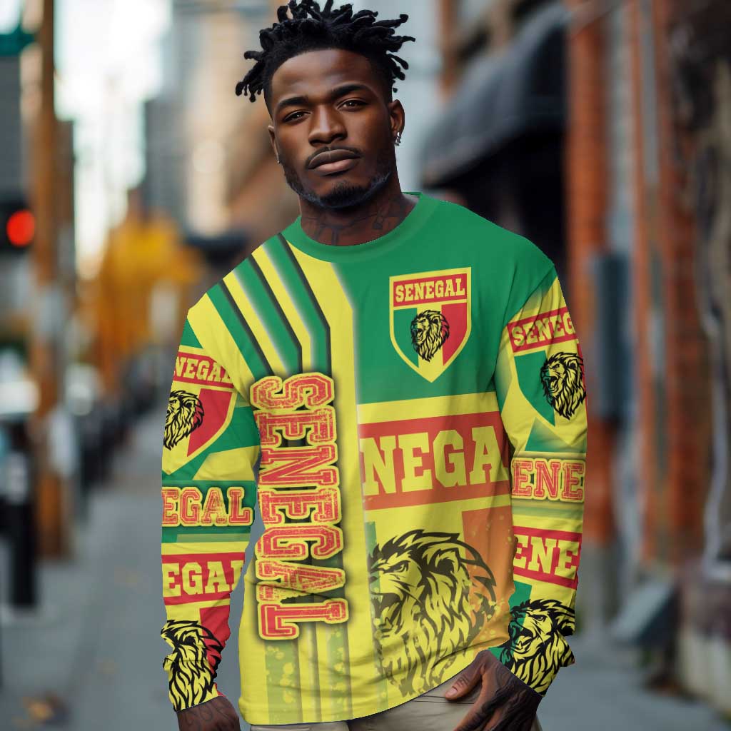 Senegal Soccer Long Sleeve Shirt Lions of Teranga Football - Road To Champion