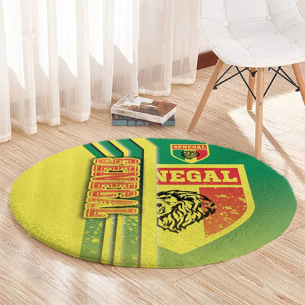 Senegal Soccer Round Carpet Lions of Teranga Football - Road To Champion