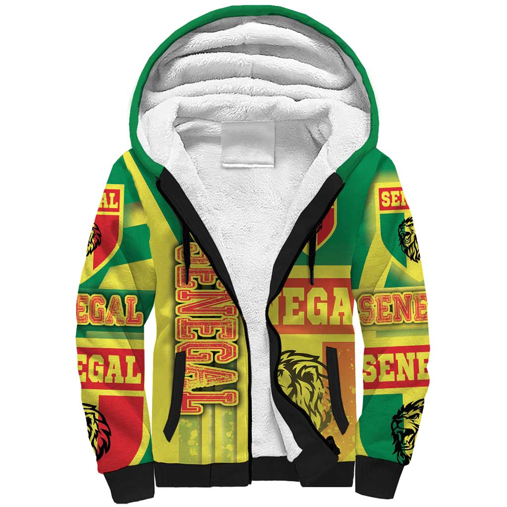 Senegal Soccer Sherpa Hoodie Lions of Teranga Football - Road To Champion