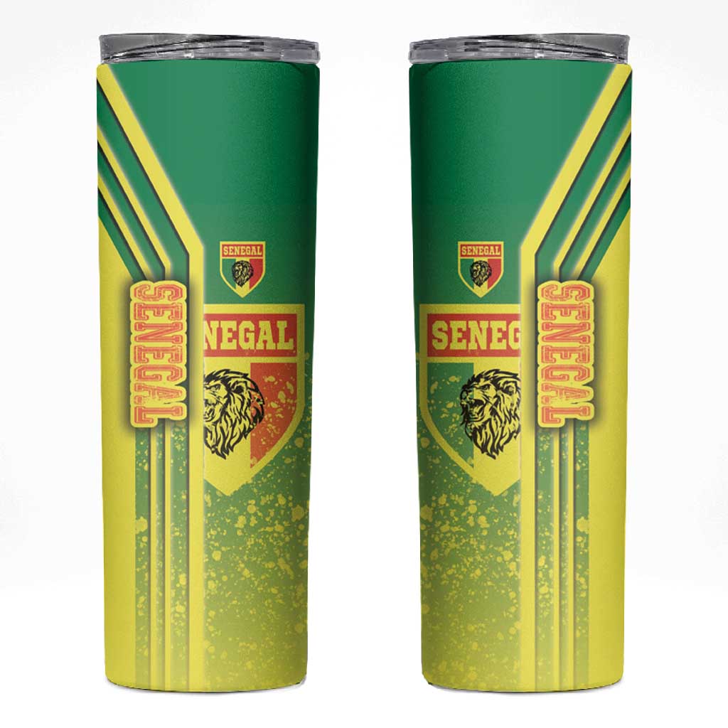 Senegal Soccer Skinny Tumbler Lions of Teranga Football - Road To Champion