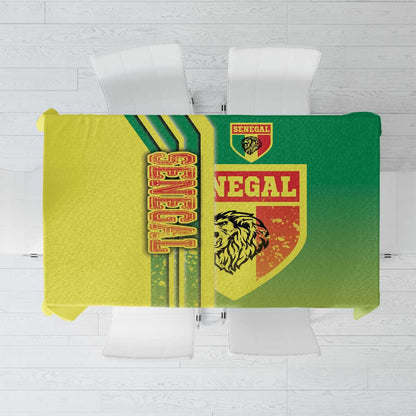 Senegal Soccer Tablecloth Lions of Teranga Football - Road To Champion